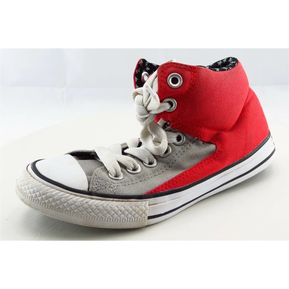 Converse all Star Boys Shoes Size 2 M Red Fabric‎ high top - Picture 1 of 6